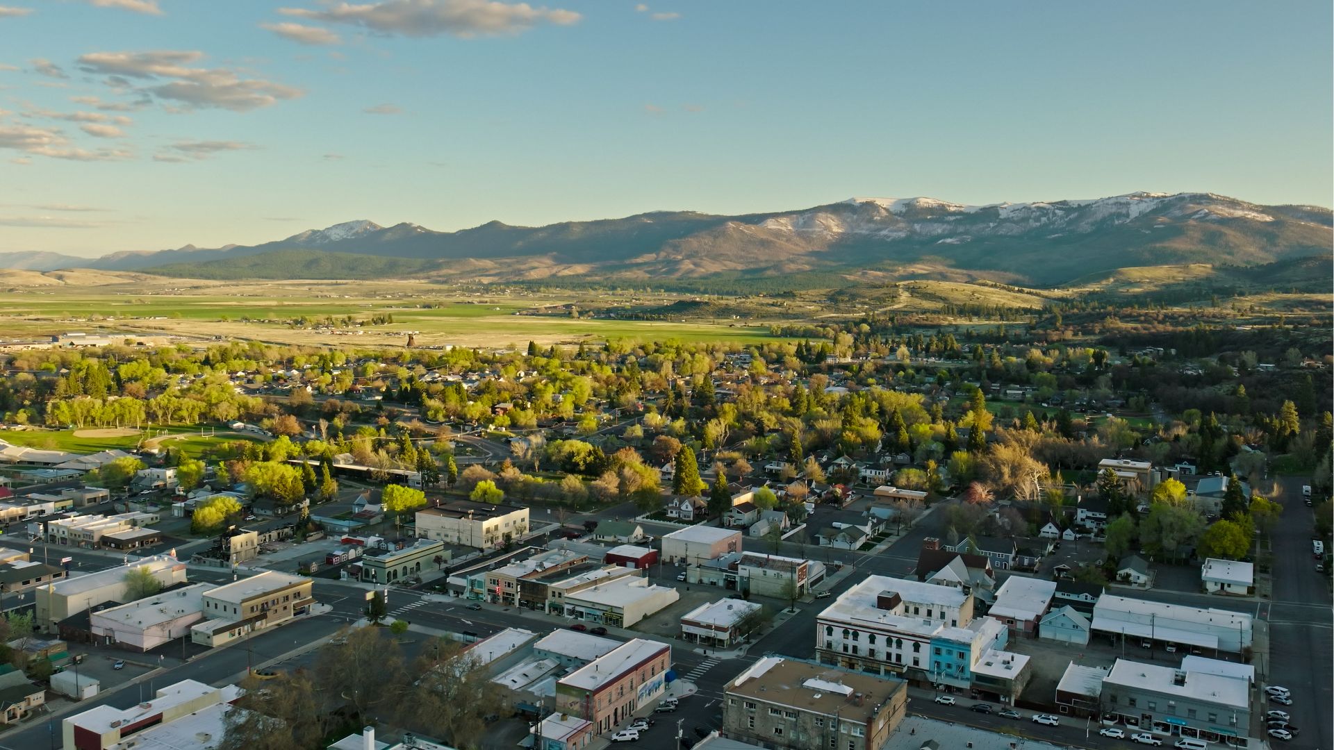 Aerial view of Susanville, California, near the Skyline Aggregate and Recycling site
